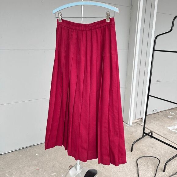 Vintage Talbots 100% Worsted Wool Pleated Midi Skirt Made in USA Size 6 - Picture 5 of 6
